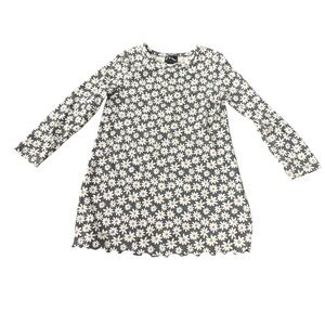 Art Class Gray and White Patterned Top